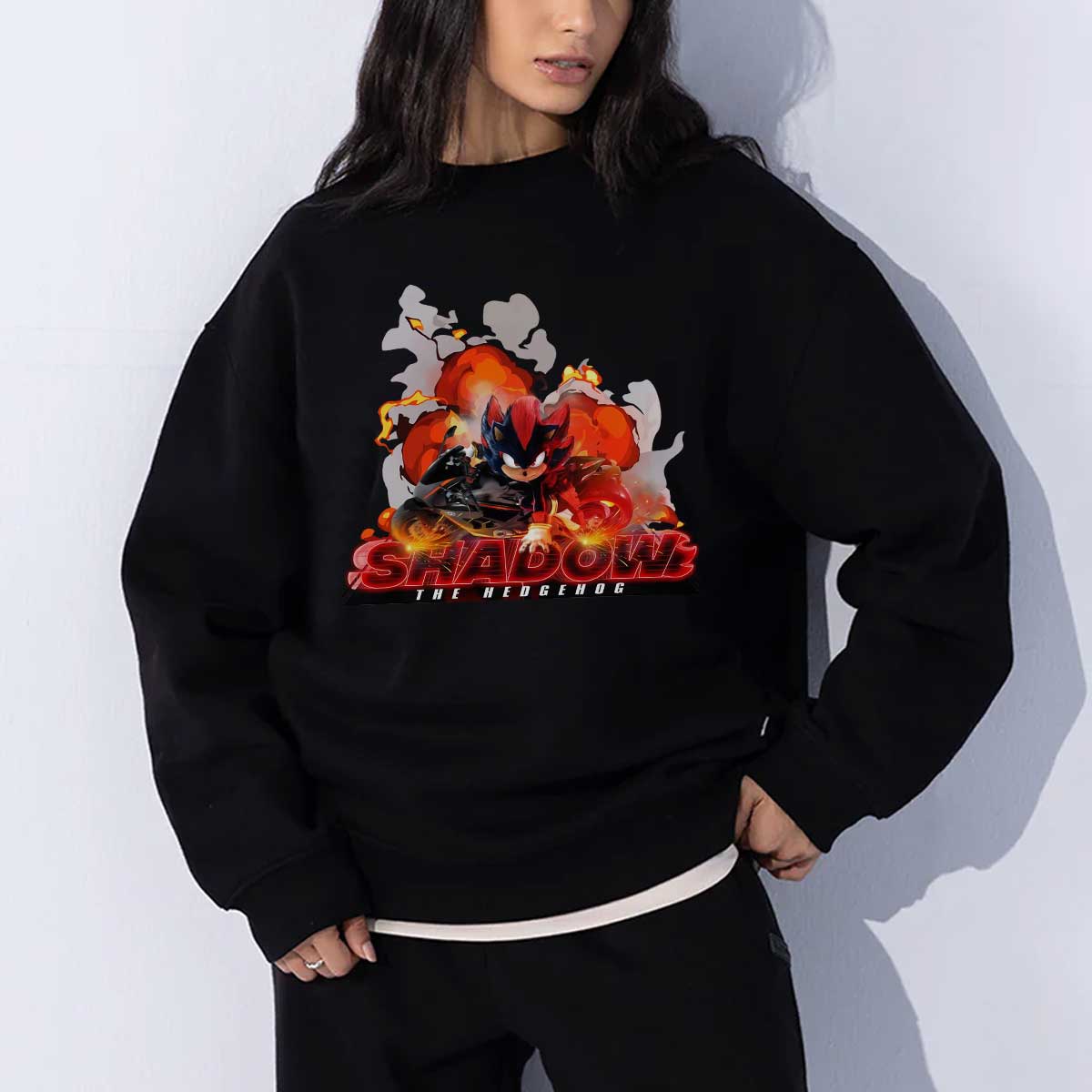 Shadow The Hedgehog And His Motorcycle Shirt Shadow The Hedgehog And His Motorcycle Shirt
