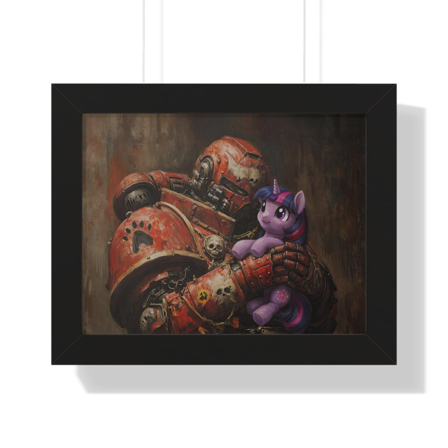 Grimdark Space Warrior & Cute Pony Poster – No Framed Grimdark Space Warrior & Cute Pony Poster – No Framed