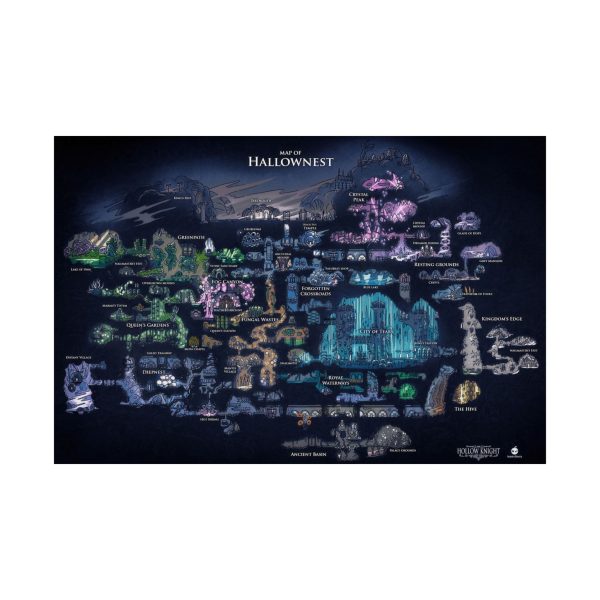 UNFRAMED Map Of Hallownest Poster