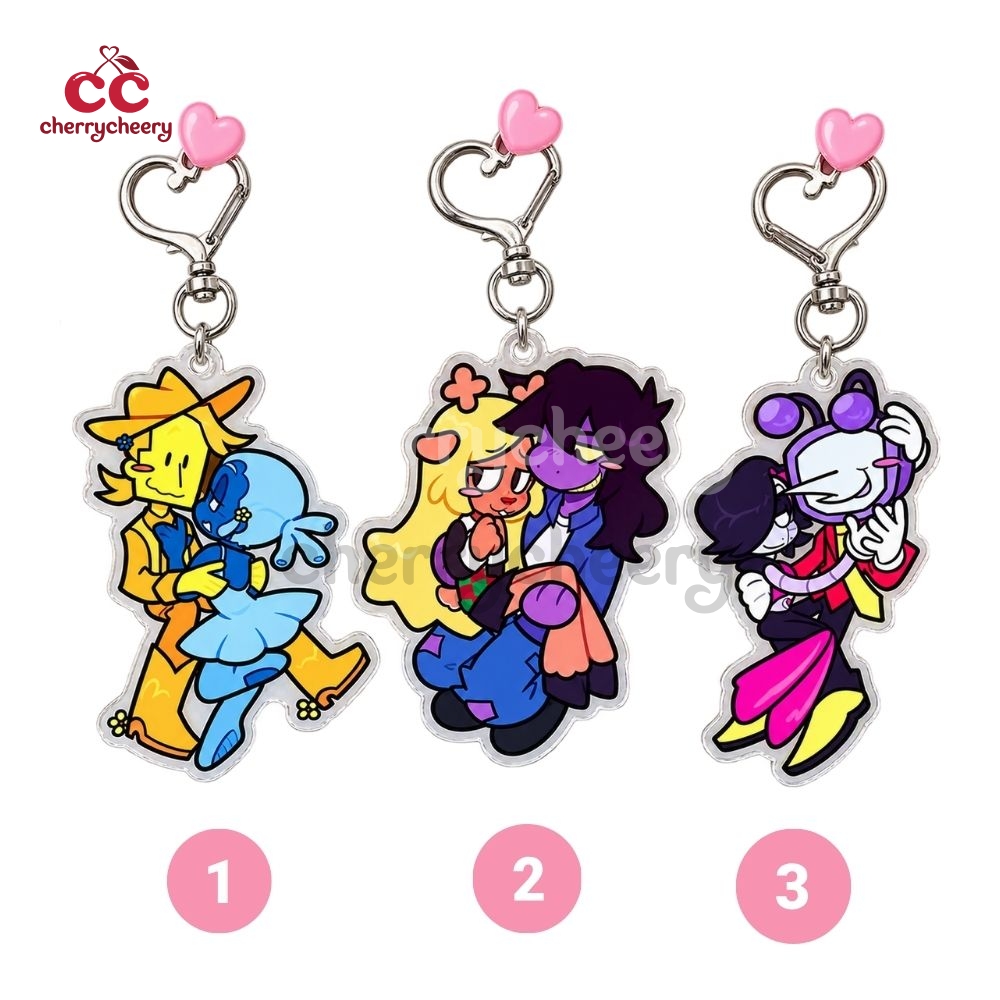 Cute Deltarune Couple Keychains Cute Deltarune Couple Keychains