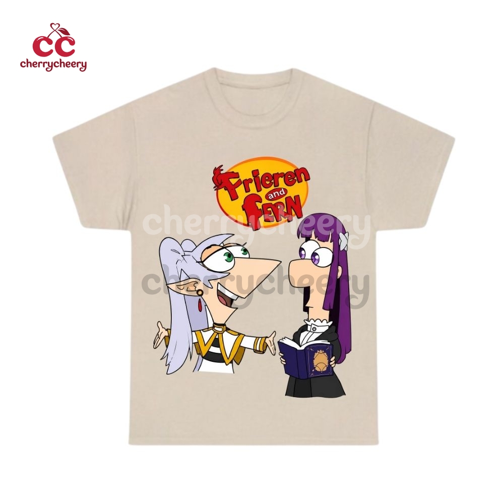 Frieren x Phineas and Ferb Shirt Frieren x Phineas and Ferb Shirt
