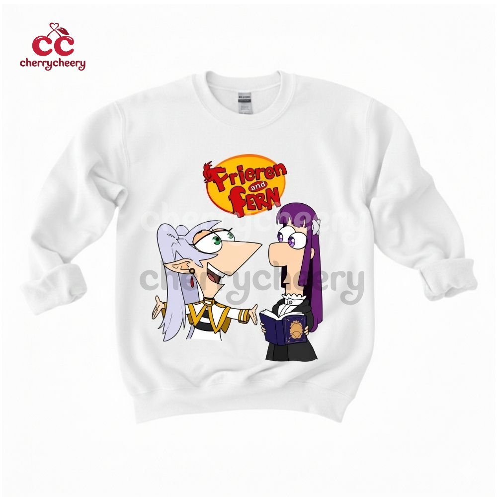 Frieren x Phineas and Ferb Shirt Frieren x Phineas and Ferb Shirt