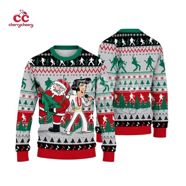 Elvis Presley Ugly Christmas Sweater
