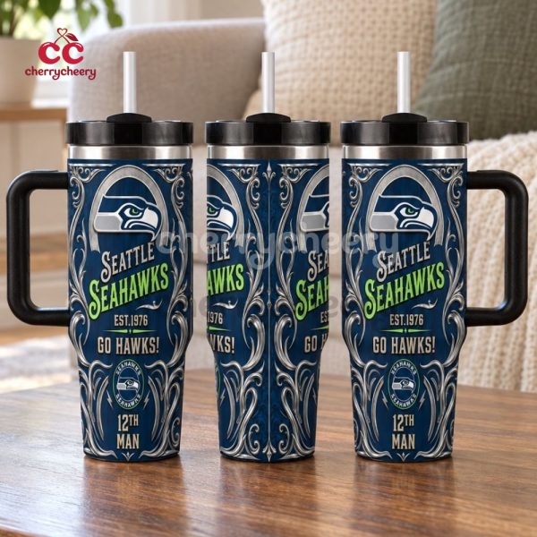 Seattle Seahawks Go Hawks Vintage Tumbler