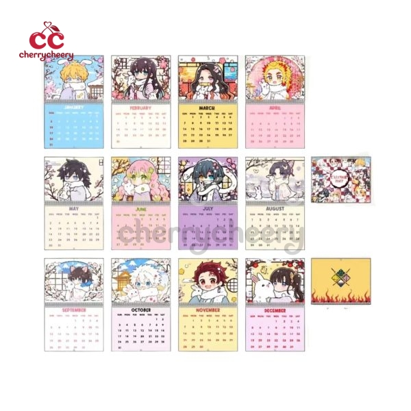 Demon Slayer Cute Chibi 2027 Calendar