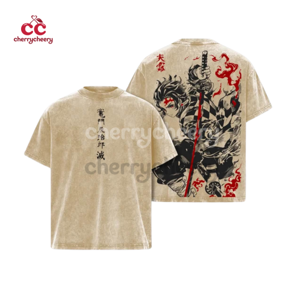 Demon Slayer – Tanjiro 2-Sided Wash Shirt