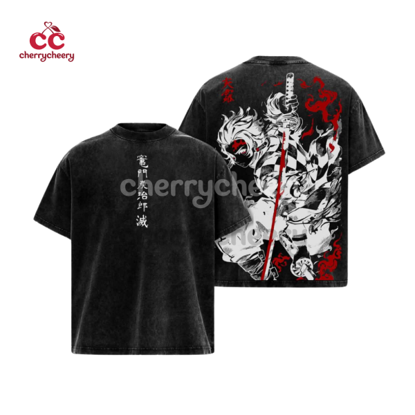 Demon Slayer - Tanjiro 2-Sided Wash Shirt