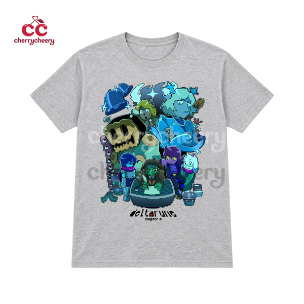 Deltarune Squad Print White Shirt