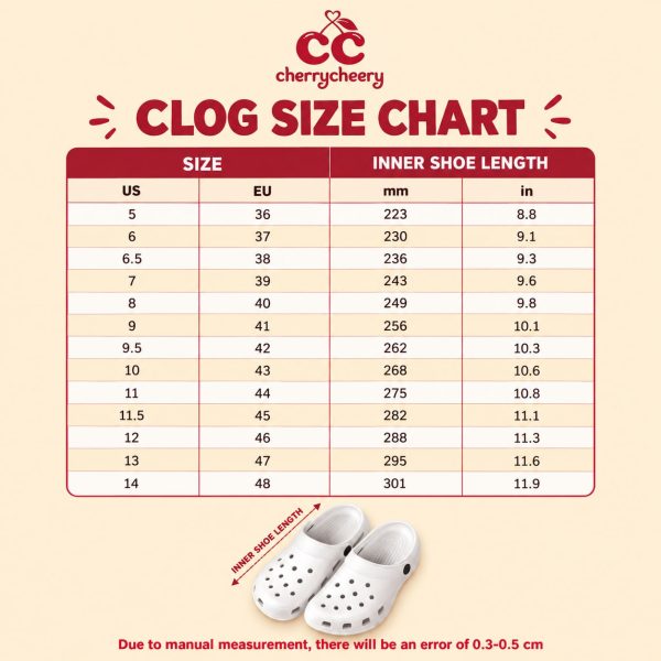 crocs size chat